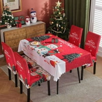 Goory Božićni stolnjak Pravokutni vodootporni stol ukrasni vjenčani krpa za pranje XAMS pokriva kuhinjski