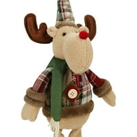 Božićne lutke Santa Claus Snjegovinski jelena lutka figurica za uređenje domaće novogodišnje ukrase