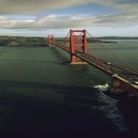 Panoramske slike PPI96167L Pogled iz vazduha mosta Zlatni kapijski most San Francisco California USA