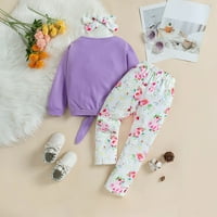 Kali_store Baby Girl Outfits dječja dječja djevojka Zimska odjeća odjeća ruffle majica Top + hlače gamaše