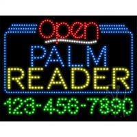 Sve Neon Palm Reader Otvoren telefonskim brojem Animirani LED znak 24 '' visok 31 '' širok 1 '' dubok