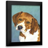 Sands, Jill Black Moderni uokvireni muzej umjetnički print pod nazivom - pas portret-beagle