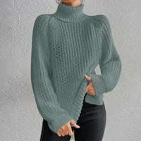 Absuyy modne žene pulover džemper - rastezljivo mekano lagano čvrsta boja dugih rukava kornjača Knit