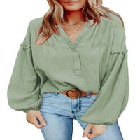 Eytino ženski v vrat bluze casual balon majica vrhovi