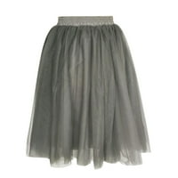 Suknje za prodaju čišćenja za žene Čvrsta boja Žene visokokvalitetne naletene gaze Duljina koljena suknja