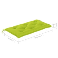 Jastuk za vrtnu klupu svijetle zelene 39.4 x19.7 2.8 tkanina