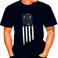 Groanlook muškarci Baggy Patriotske majice Kratki rukav Dan nezavisnosti Dnevna majica Bluza za vrat