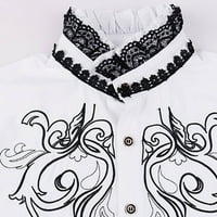 Muška majica na dugme Dolje Velike i visoke radne košulje Muška košulja Srednjovjekovna odjeća Steampunk scenska odjeća Okrug Court Court s košuljom White