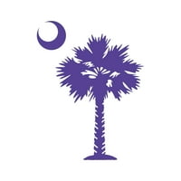 Južna Karolina Palmetto Tree Crescent Moon naljepnica naljepnica Die Cut - samoljepljivi vinil - Vremenska
