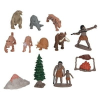 Istorijske figurne igračke, kaveman igračke love scene igračke za igračke životinjske figurice igračke