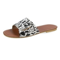 Sandale platforme VerPetridure za žene Žene Ljetne modne ravne papuče Okrugli prsti Leopard Print casual