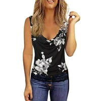 Ljetna prodaja Ljeto Ženska modna casual vrhova bez rukava od tiskane košulje na hrpu prsluka prsluk