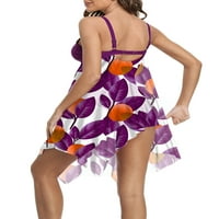 Seyurigaoka Split Tankini kupaći kostimi za žene za vezanje cvjetnog tiskanog mrežica za patchwork-a