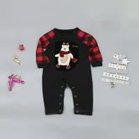 SHLDYBC Božićna porodica Pajamas Podudarni setovi, Božić Roditelj-dijete Outfit Baby tiskani Porodica