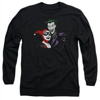 Trevco BM2602-al- Batman Joker & Harley-dugi rukav za odrasle sa 18 godina, crni - 2x