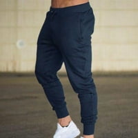 Duge hlače za muškarce Muške fitness trening hlače Slim Ležerne dukseve Malene muške hlače mornarice