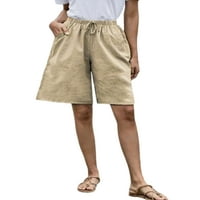 Haite Women Bermuda kratke hlače Ravna noga Mini pant Srednja struka Ljeto Plaže Kratke hlače Dame Dno