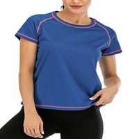 Ženske plus veličine kratkih rukava Žene Brzo suho Slim Fit Yoga vrhovi ActiveWer Sportska majica S-3XL,