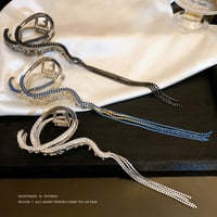 Rygai Korean Style Long Tassel Crossing Zube Kandži za kosu Luksuzni geometrijski talasi Veliki Clip