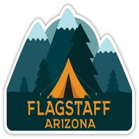 Flagstaff Arizona Suvenir Vinil naljepnica za naljepnicu Kamp TENT dizajn