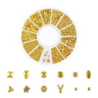Pro Beauty Tools Pribor za nokte Ocean Nail Art Studs Gold Charms Ljetna mahuna Legura