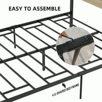 Potpuni okvir za krevet s uzglavljem - bez BO Spring Potreban - Drvna platforma Krevet Potpuna kraljica