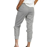 Žene Ankete harem hlače Ljeto obične tanke pantalone s tankom elastičnom visokom struku pantalone sa