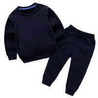 Lilgiuy Toddler Dječak Djevojka Odjeća za jesen-12t Ležerne prilike pulover s dugim rukavima Pulover