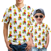 Crtana nadahnuta majica za muške i dječake - slatka majica s kratkim rukavima, odrasla dječja kostim