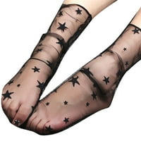 Ženske djevojke Nylon Star Grid Chic Mesh Socks Girls Transparent Sheer tanke pajke za gležnjeve