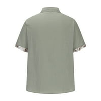 Daqian muns polo majice čišćenje muških plaid patchwork majica kratkih rukava s kratkim rukavima majica