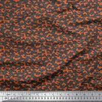 Soimoi Georgette viskoza Tkanini Dot & Geometrijski simbol Ispiši šivanje tkanine širom