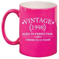 Živjeli vintage 25. rođendan keramički šalica za kafu poklon čaj za nju, njega, muškarci, žene, sestru,