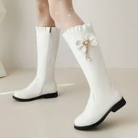 PEDORT KLEE High Boot nosioce Žene Duge čizme Udobne cipele s ravnim potpeticama Bijela, 39