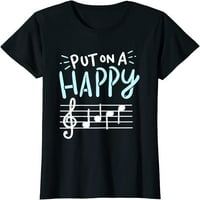 Stavite sretnu glazbu za lice Funny Music učiteljica majica