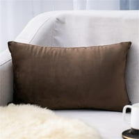 Yuehao jastuk za jastuku super mekani pravokutni baršunasto jastučnica čvrsta boja lumbalni jastuk za