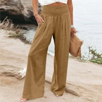 Ženske hlače Love široke hlače za noge visoke struke ravne hlače casual pantalone