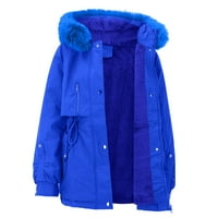 Zimska jakna za žene plus veličina zimski kaput rever ovratnik jakna s dugim rukavima Vintage zgušnjava