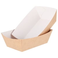 Jednokratni papir koji poslužuje ladicu Kraft papir za zaustavljanje Boat-u obliku Snack Open Bo pomfrit