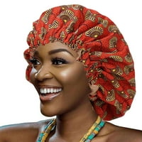 Žene afrički cvjetni print šešira dvoslojna elastična noćna kapa za glavu kose