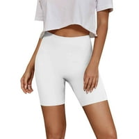 Huaai Womens bešavne oblikovanje boyshorts gaćice Kontroliranje donjeg rublja Objave na kratkim hlačama Žene povremene jogger hlače bijele s
