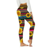Wozhidaose Yoga hlače Tribal stil tiskane gamaše visokog struka joga hlače pune dužine vježbanje trčanja