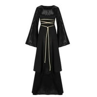 Ženske renesansne haljine s dugim rukavima Srednjovjekovne vintage haljine čipke udruge za Halloween