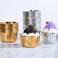 Kupovi za pečenje kolača od muffina, aluminijumske folije metalik papirnati cupcake muffin plijesni