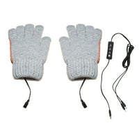 LOMUBUE Par Električne rukavice USB grijanje Pletene zimske toplotne rukavice za svakodnevno trošenje