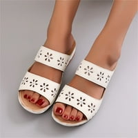 Modne dame ravne papuče s cvijećem rimske stile proljeće i ljetne sandale Početna Tople papuče Žene
