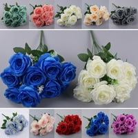 10head ruže umjetno cvijeće plastične postrojenja za vjenčanje doc dekor na otvorenom