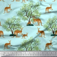 SOIMOI poliester Crepe tkanina i kenguru za životinjsku tisak od dvorišta široko