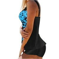 Plus size Tankini kupaći kostimi za žene odjeću za žene Mi & Match odvaja Halter Beach Dark Blue XL