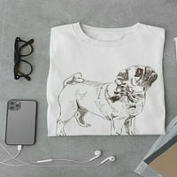 Slatka vintage pug za skiciranje majica Majica -Mage by shutterstock, muški medij